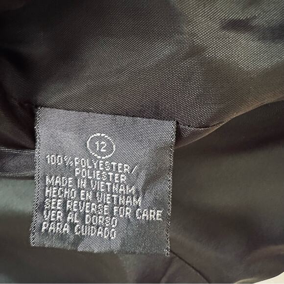 Giorgio Sant’Angelo Blazer Jacket Black Button Front Pleated Classic Size 12 - Picture 10 of 12